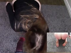Girl Reluctantly Deepthroats a Huge Dildo while Spanking herself