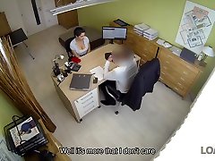 LOAN4K. Seductive masseuse pleases loan baby shows latin ass right in his office