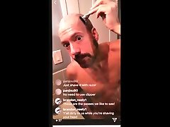 instagram زنده, برهنه, headshave