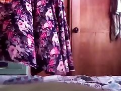 cum on black with floral printed skater skirt