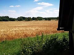 Hanging tits slapping in barn - traler