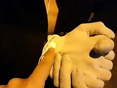 Glovecuffs - deep throat this 43 predicamentpublic bondage device