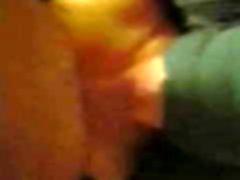 Wife blindfolded sucking cock