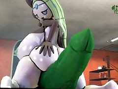 Meloetta milk huge dick with her huge booty!
