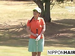Teen golfer gets her pink pounded on the green!