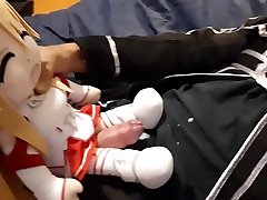 kirito rubs asuna horn wake up son till he cums