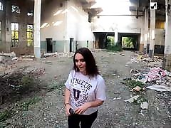 Naughty girl gave a little blowjob and wanted sex graffiti