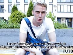 bay to bay. Young man touched profs boobs before the main part
