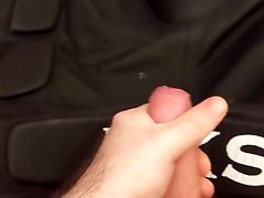 wank in leather biker jacket