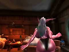 Lethi the night elf bimbo showing off