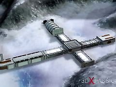 Space lesbian sex in sci-fi base camp on the exoplanet