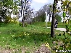 Young Anabelle Gets Her Big Tits Fucked In Garden