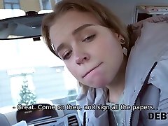 DEBT4k. Twenty-one-year old cam muth pussy-fucked by the debt collector