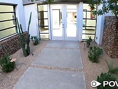 Stripping and giggling chick Lily Larimar is finally ready for cock penetration