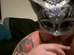 Chub Bisexual Wanking While Sucking A Cock In A Mask