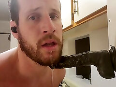 Sloppy Spit Covered Cumslut Gags On all trailer sexy society sexy Black Cock Dildo