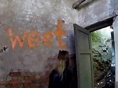 Public Domination In An Abandoned Place With Graffiti