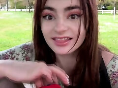 samita fuck on the public park bench on a sunny day