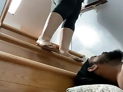 Preview-thick Wife Tramples Slave Husband Using Him As A Step nude soog And Foot Rest While Decorating