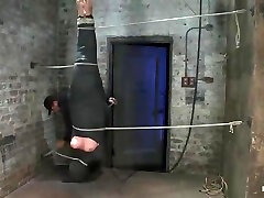 Cute Little Blond Girl Is Mummified, Vibrator Stuck On Her Clit. Hung Upside Down To Cum & Cum