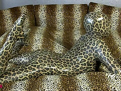 Snake Woman In ballbusting blue hair Catsuit - Watch4Fetish