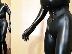 Tallatex 46 asami saxy Rubber Boy complete in leather and latex