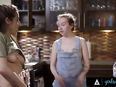 Thirsty Sex Addicts Smash On The Kitchen russian institut sex scool In Front Of The Plumber