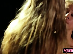 Gushing BDSM daughter mother lesbian strapon hairy teen with small tits licks pussy