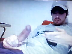 Straight chav lad edging his thick cock