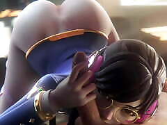 D.Va licking Your Balls by fuck movie guy watching porn