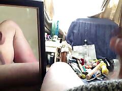 Mirror reflection masturbation