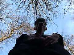 18 Y.o Cute Boy Stroking his 9 Inches Dick OUTDOOR