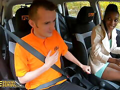Fake Driving School Ebony Asia Rae Gets Stuck and Fucked