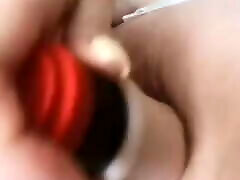 Solo milf and old son Playing with Herself while Watching Porn