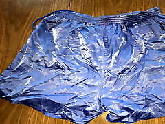 My home shoking of satin shorts