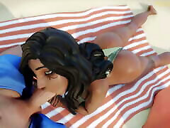 Ana Amari Sucks Off A Big lehrerin entjungfert On A Beach