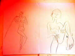 pencil scetching pornstars