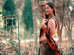 Puja in Check Print Saree