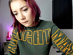 Otaku slut gets horny and shows you her juicy tits and ass
