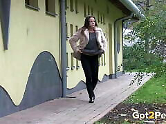 Babe In Boots Pees In Suburbs