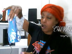Lady RaeX and the Blue Snake dildo