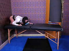 Toe sucking oral slave girl throat fucked
