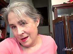 AuntJudys - 50yo Full Bush Step-Aunt Grace Workout POV