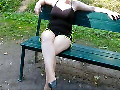 Crossed Legs in park.