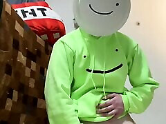FTM Tboy Dream Cosplayer dsmp mcyt masturbates big clit and fingers his pussy