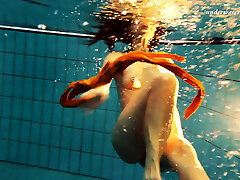 sexy arancione calze di markova sottacqua