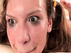 Deep breastfeeding hands fuck! Teen loves it rough!