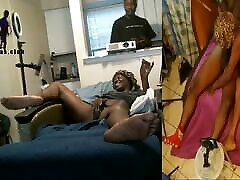 thot in texas - frau ebony plump öffnet ihre beine weit