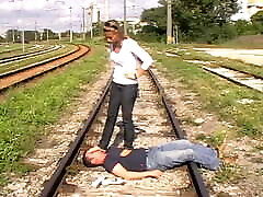 Princess Barby trample slave