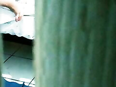 watching my sister in law masturbating and in a thong through the door